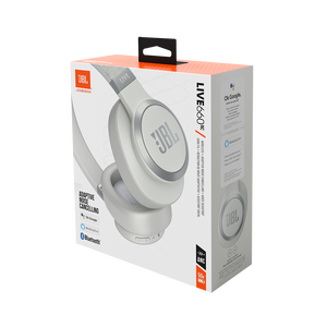 JBL Live 660NC - White - Wireless over-ear NC headphones - Detailshot 10